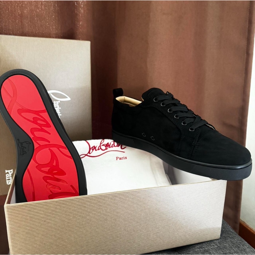 Christian Louboutin Black Sneakers with Signature Red Soles - Picture 4 of 4